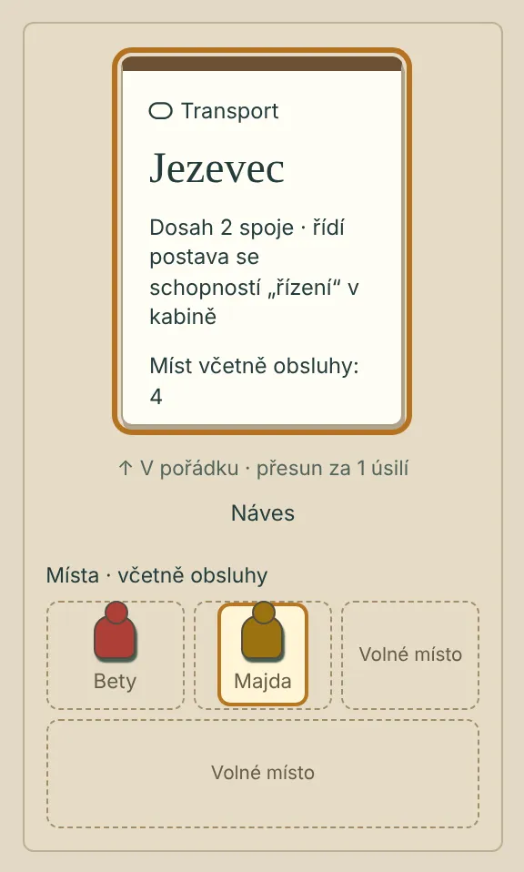 Jezevec s partou v kabině